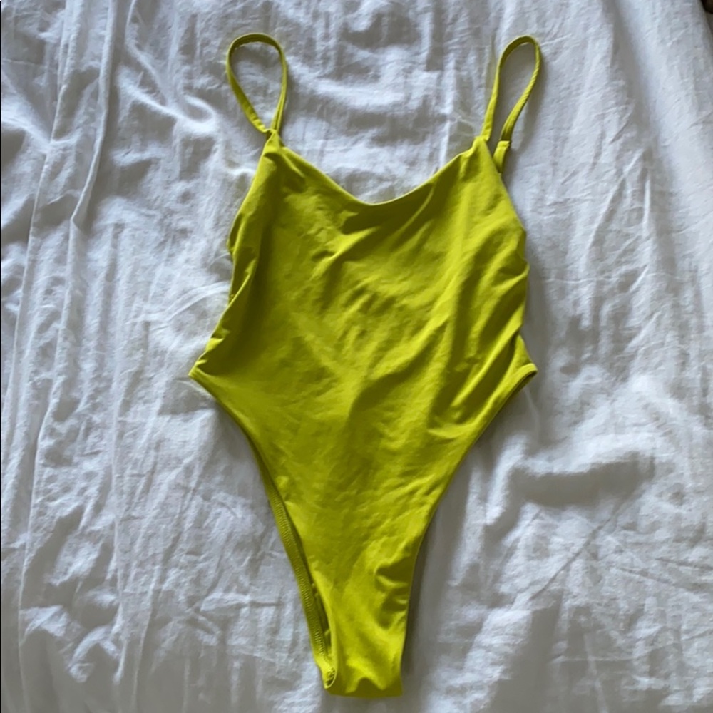 Lime Green Vitamin A One Piece Bathing Swim Suit